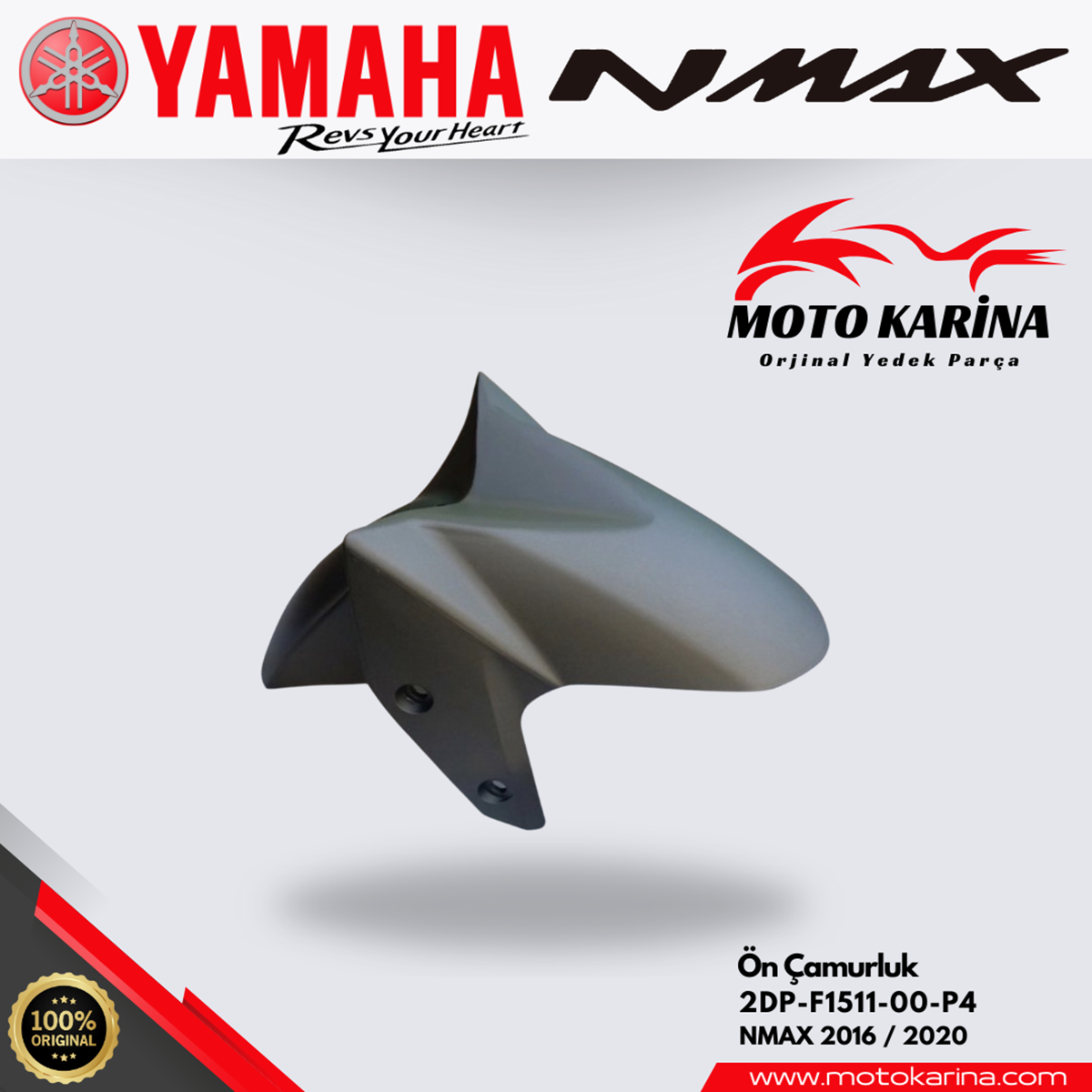 NMAX 125/155 ÖN ÇAMURLUK MAT GRİ resmi