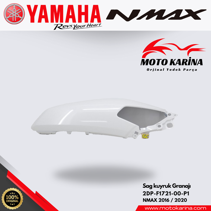 NMAX 125/155 SAĞ KUYRUK GRANAJ BEYAZ resmi