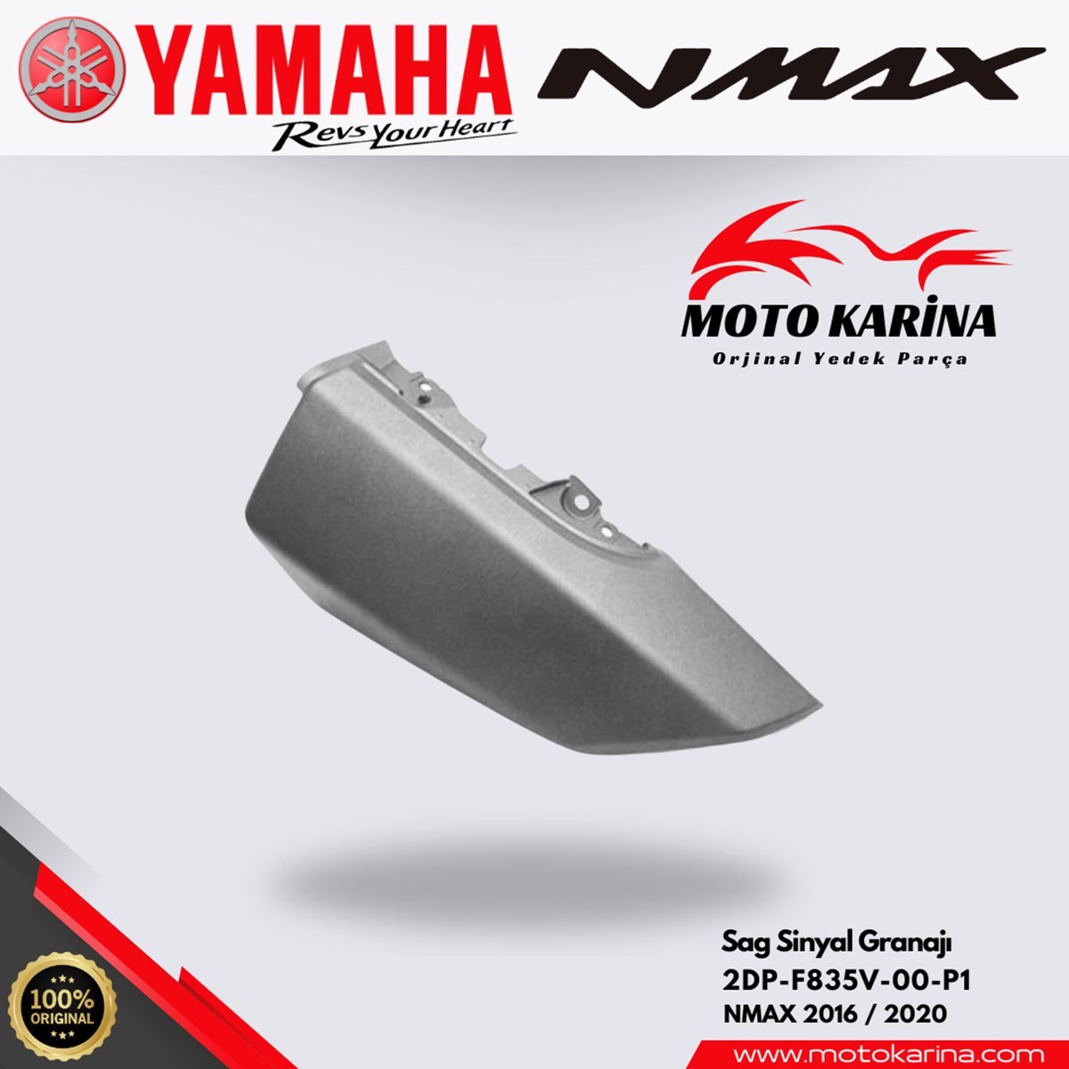 NMAX 125/155 SAĞ SİNYAL ÜSTÜ GRANAJ resmi