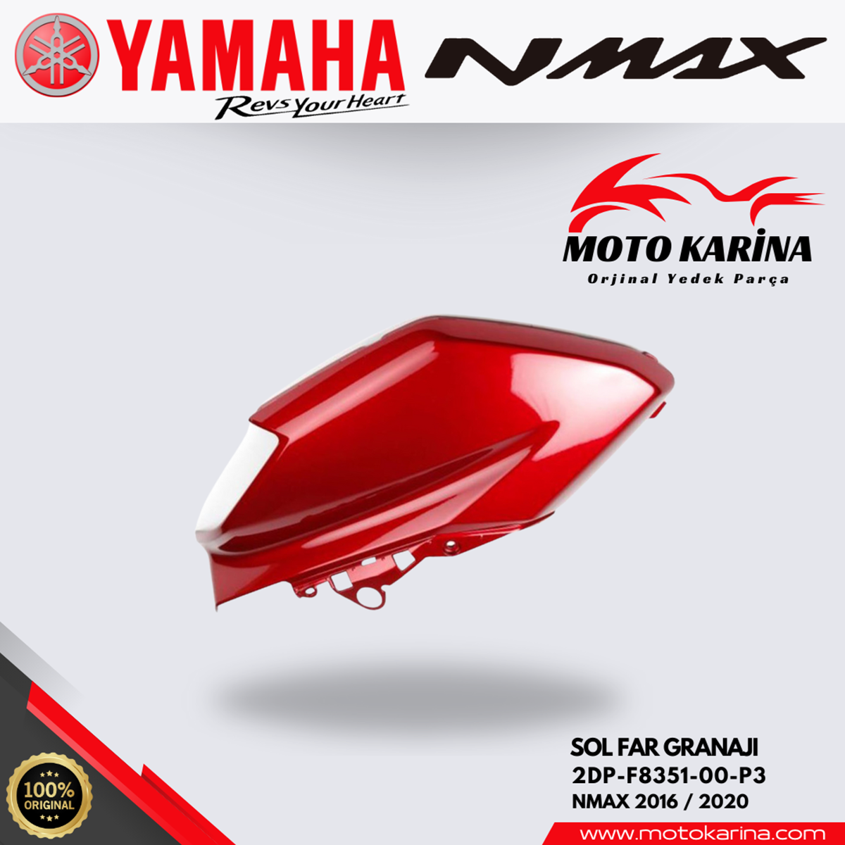 NMAX 125/155 SOL FAR GRANAJ PARLAK KIRMIZI resmi