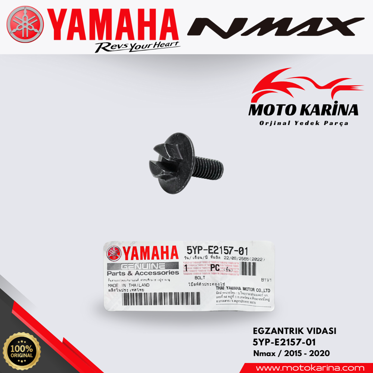 NMAX 125-155 EKSANTRİK DİŞLİ VİDASİ resmi