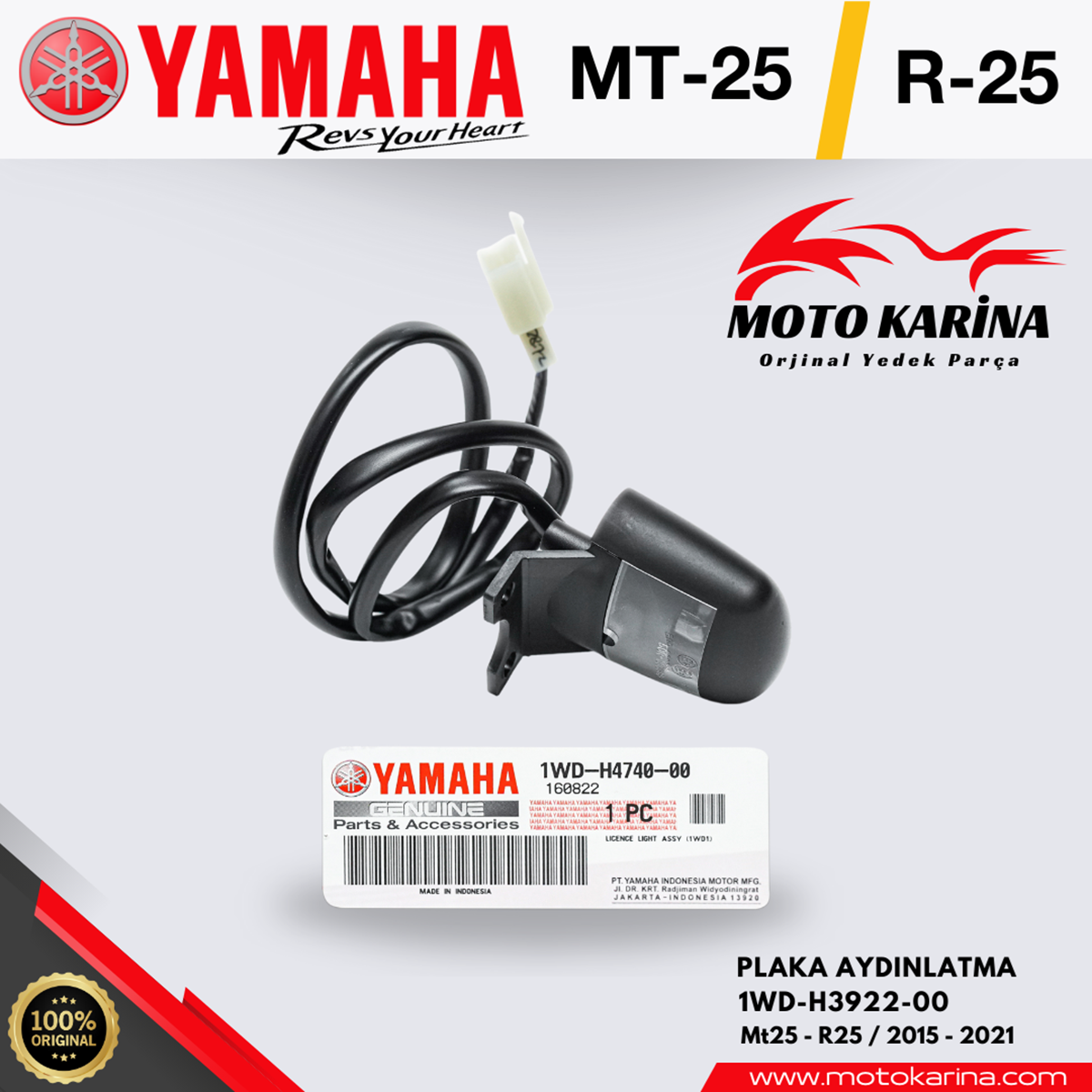 R25-MT25 PLAKA AYDINLATMA resmi