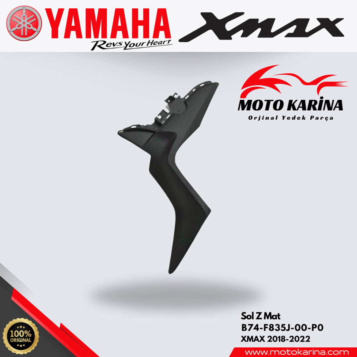 XMAX 125/250/300/400 SOL Z GRANAJ MAT SİYAH resmi