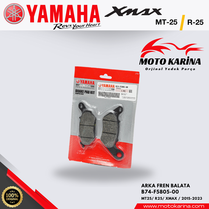 XMAX 125-250-300 / R25-MT25 ARKA BALATA resmi