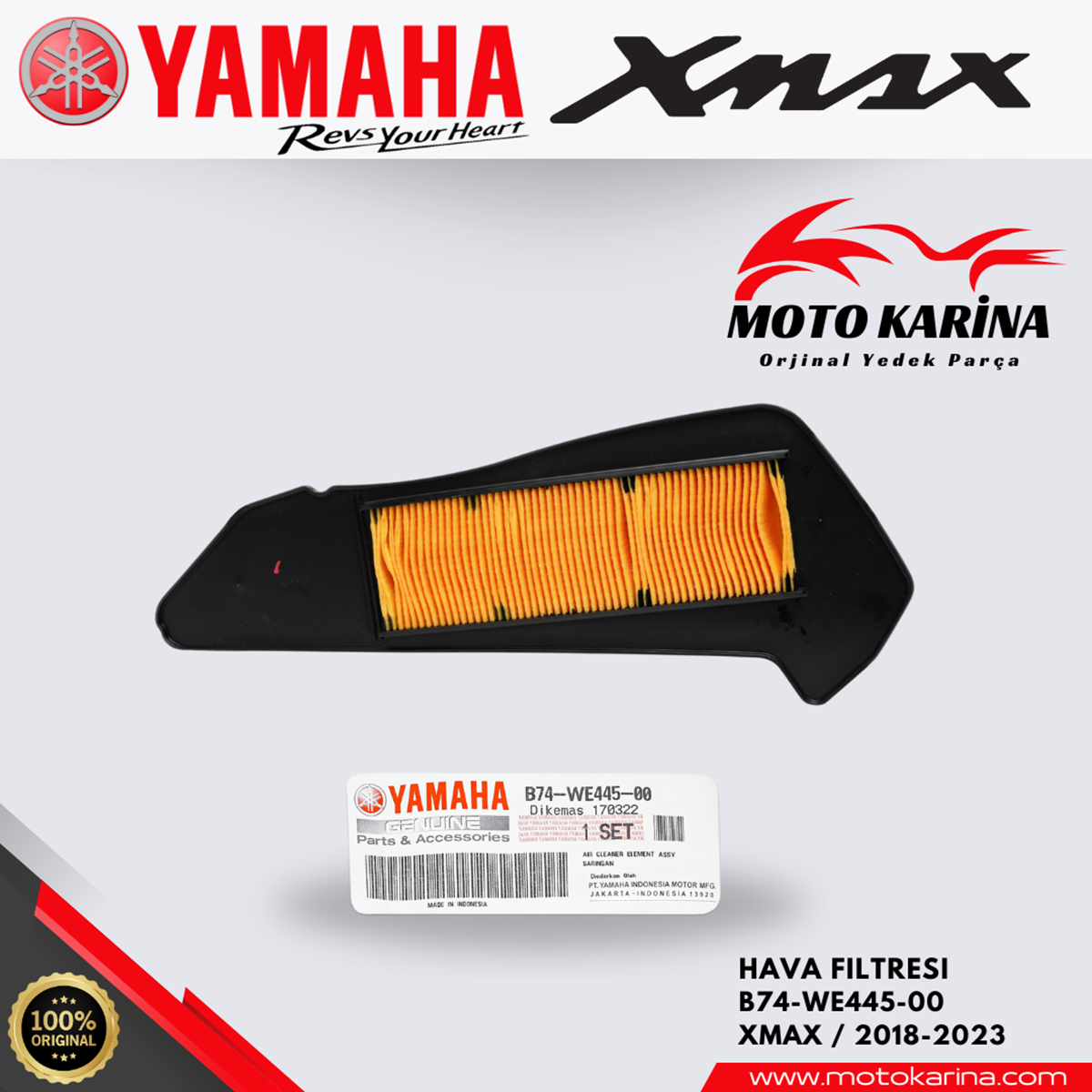 XMAX 250-300 HAVA FİLTRE resmi