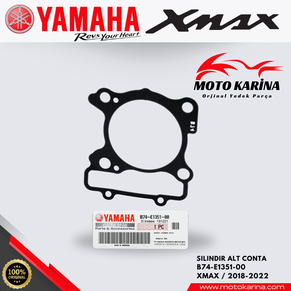 XMAX 250-300 SİLİNDİR ALT CONTA resmi